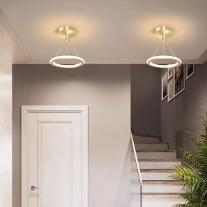 20W Led Wrought Iron Pendant Lamp Living Room Aisle Corridor Line Chandelier AC220V Simple Indoor Lighting Pendant Light Fixture