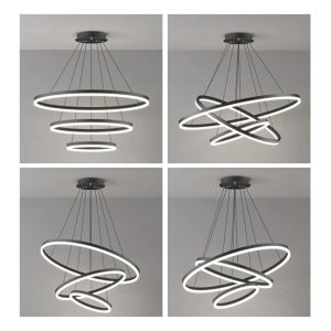 Simple Modern Ceiling Chandelier Adjustable Indoor Lighting High Brightness for Living Room Dining Room Bedroom Decor Ornament