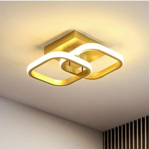 Square Golden Aisle Light Led Corridor Porch Net Red Small Ceiling Light Entrance Balcony Staircase Cloakroom Light Modern Fashion